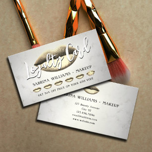 Loyalitätskarte für goldene Lippen Visitenkarte