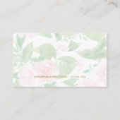 Loyalitätskarte für hübsch rosa Floral Treuekarte (Rückseite)