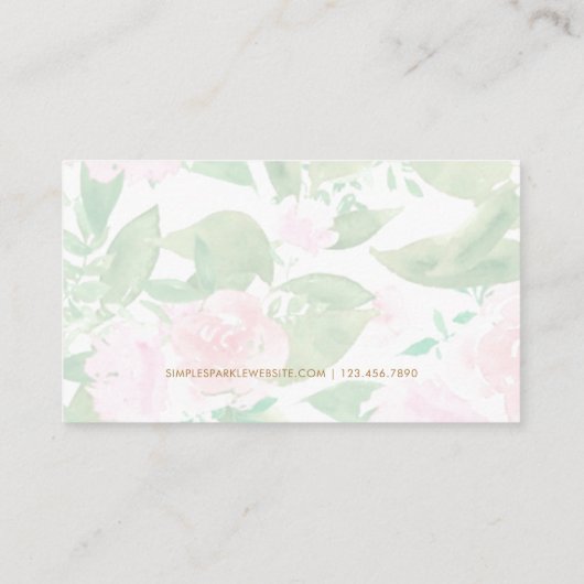 Loyalitätskarte für hübsch rosa Floral Treuekarte (Rückseite)