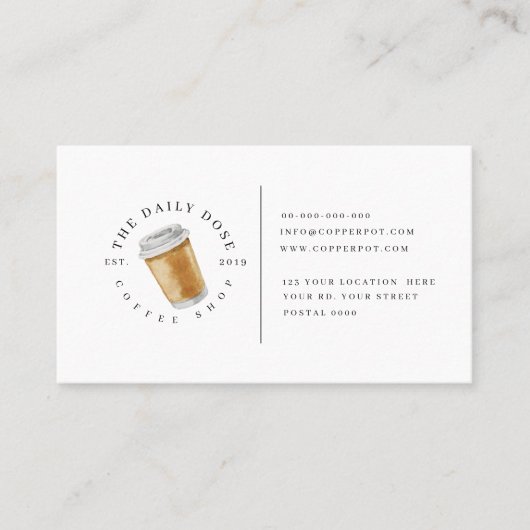 Loyalitätskarte für Kaffeestube Visitenkarte (Vorderseite)