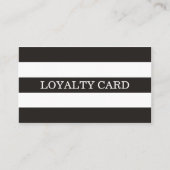 Loyalitätskarte für Minimalistische Schwarz-weiße Treuekarte (Vorderseite)