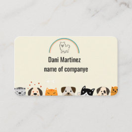 Loyalitätskarte für personalisierte Heimtiere Visitenkarte