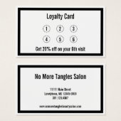 Loyalitätskarte für Schwarz und Weiß (Vorne & Hinten)