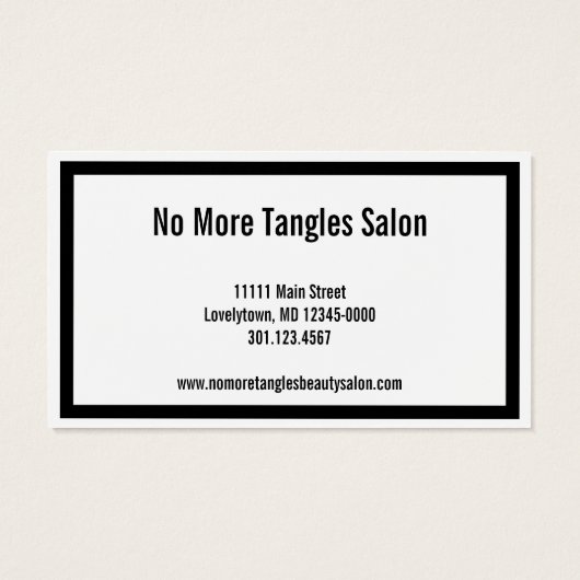 Loyalitätskarte für Schwarz und Weiß (Rückseite)