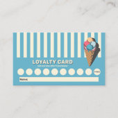 Loyalitätskarte für Vintage Eiscreme Visitenkarte (Vorderseite)