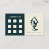Loyalitätskarte für Vintage Eiscreme Visitenkarte (Vorderseite)