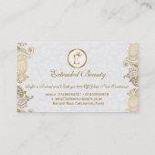 Loyalitätskarte für weiße Damaskus und Gold Paisle Treuekarte (Rückseite)