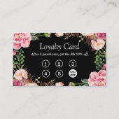 Loyalitätskarte | Girl Pink Floral Wrapping Treuekarte (Vorderseite)