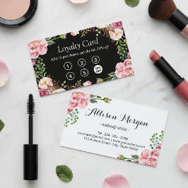 Loyalitätskarte | Girl Pink Floral Wrapping Treuekarte