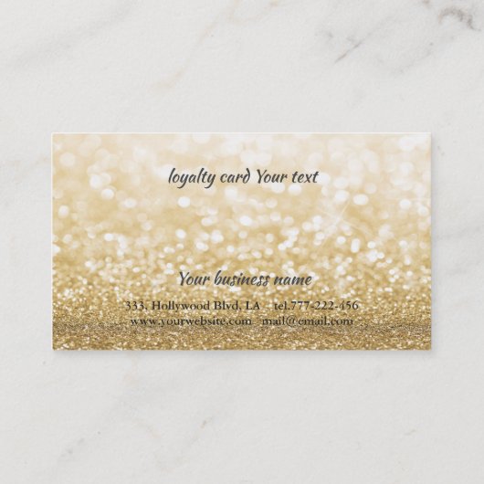 Loyalitätskarte glittery bokeh helle Nagellack Treuekarte (Rückseite)