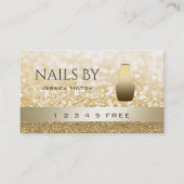 Loyalitätskarte glittery bokeh helle Nagellack Treuekarte (Vorderseite)