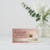 Loyalitätskarte glittery bokeh helle Nagellack Treuekarte (Stehend Vorderseite)