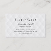 Loyalitätskarte Gold Blütenweißes Lederhaar Makeup Treuekarte (Rückseite)