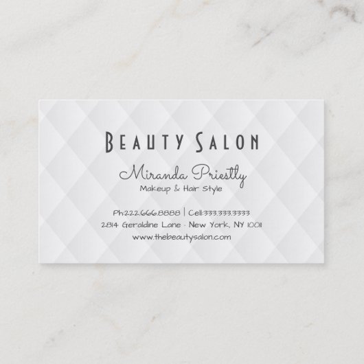 Loyalitätskarte Gold Blütenweißes Lederhaar Makeup Treuekarte (Rückseite)