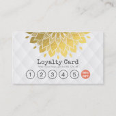 Loyalitätskarte Gold Blütenweißes Lederhaar Makeup Treuekarte (Vorderseite)