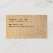 Loyalitätskarte | Rustikaler Burlap & Wood-Kaffee Treuekarte (Rückseite)