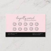 Loyalitätskarte Schwarz/Weiß-Rosa Visitenkarte (Rückseite)