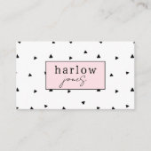 Loyalitätskarte Schwarz/Weiß-Rosa Visitenkarte (Vorderseite)