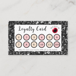 Loyalitätskarte Shiny Obsidian & Red Crystal Ball Empfehlungskarte