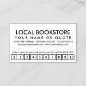 Loyalitätskarte Treuekarte (Rückseite)