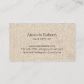 Loyalitätskarte | Vintager Damask Haar Salon Treuekarte (Rückseite)