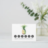 Loyalitätskarten für Ananas Begleitkarte (Stehend Vorderseite)