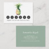 Loyalitätskarten für Ananas Begleitkarte (Vorne/Hinten)