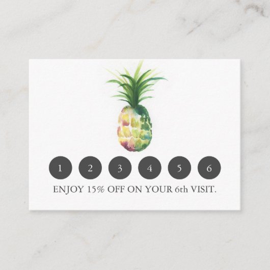 Loyalitätskarten für Ananas Begleitkarte (Vorderseite)
