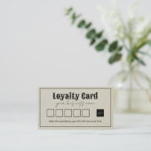 Loyalitätskarten für Vintage Retro-Typografie Treuekarte (Stehend Vorderseite)