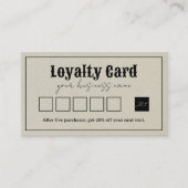 Loyalitätskarten für Vintage Retro-Typografie Treuekarte (Vorderseite)
