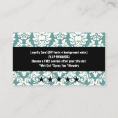 Loyalitätskarten von PixDezines/vielailles Damask Treuekarte (Rückseite)