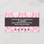 Loyalitätskarten von PixDezines/vielailles Damast Treuekarte (Rückseite)