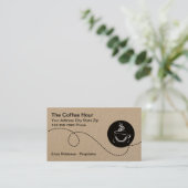 Loyalitätsprämien für den Coffee Shop Visitenkarte (Stehend Vorderseite)