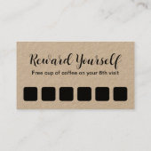 Loyalitätsprämien für den Coffee Shop Visitenkarte (Rückseite)