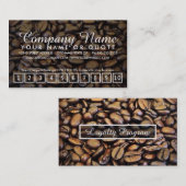 Loyalitätsprogramm für Kaffeebohnen Treuekarte (Vorne/Hinten)