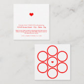 Loyalitätsprogramm-Herzquadrat Treuekarte (Vorne/Hinten)