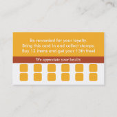 Loyalitätssicherungskarte Treuekarte (Rückseite)