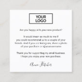 Loyalitätszeichen und Hinweise für Kunden Telefonnummerkarte (Vorderseite)