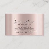 Loyality Card 6 Makeup Eyebrow Eyes Lashes Rose Visitenkarte (Rückseite)