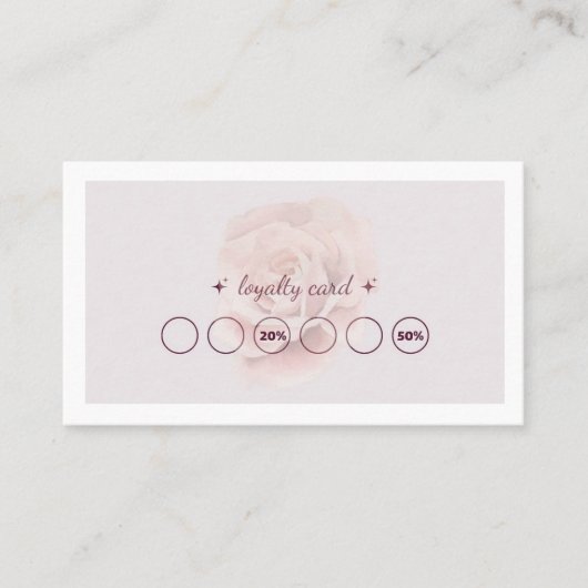 LOYALITY CARD VISITENKARTE (Vorderseite)