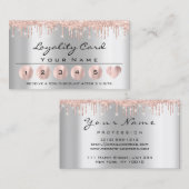 Loyaliy 6 Esthetician Rose Tropfens Gray Heart Las Visitenkarte (Vorne/Hinten)