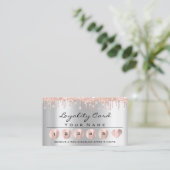 Loyaliy 6 Esthetician Rose Tropfens Gray Heart Las Visitenkarte (Stehend Vorderseite)