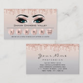 Loyaliy 6 Makeup Esthetician Eyelash Gray Blue Visitenkarte (Vorne/Hinten)