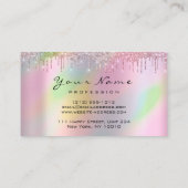 Loyaliy 6 Makeup Esthetician Eyelash Rose Holograp Visitenkarte (Rückseite)