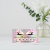 Loyaliy 6 Makeup Esthetician Eyelash Rose Holograp Visitenkarte (Stehend Vorderseite)