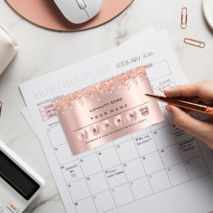 Loyaliy 6 Makeup Esthetician Eyelash Rose Tropfen Visitenkarte