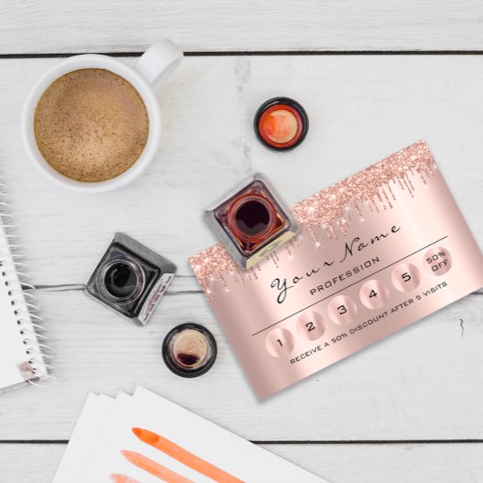 Loyaliy 6 Makeup Friseur Eyelash Rose Tropfen Visitenkarte