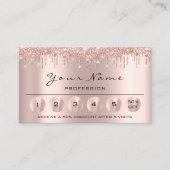 Loyaliy 6 Makeup Friseur Eyelash Rose Tropfen Visitenkarte (Vorderseite)