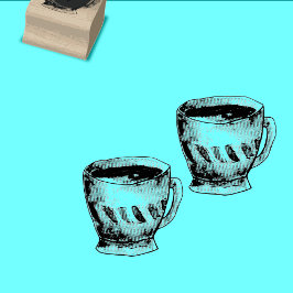 Loyalkarte für den Kaffee Gummistempel