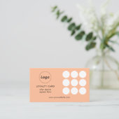 Loyalkarte für einfache Peach-Loyalitäten Visitenkarte (Stehend Vorderseite)